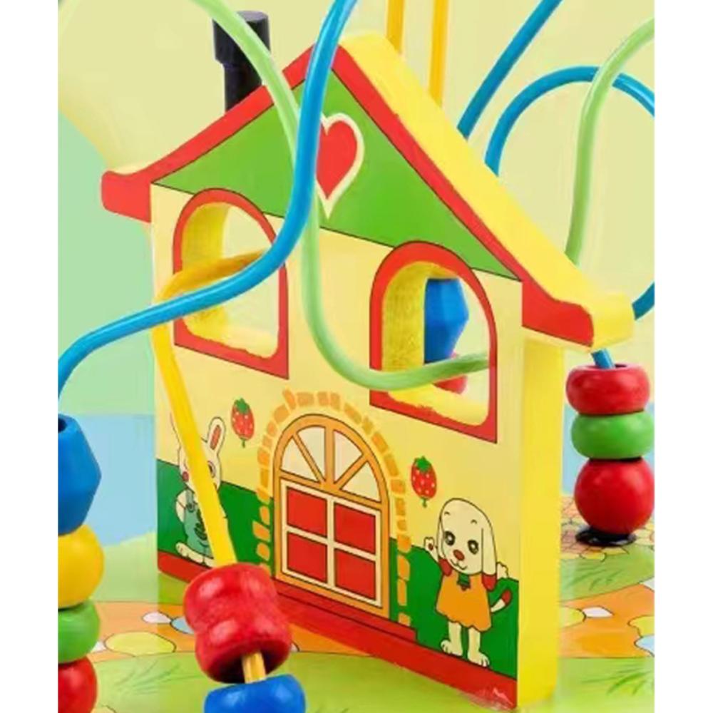 Factory Price - Multifunctional Bead Winding Pull Along Toy - House