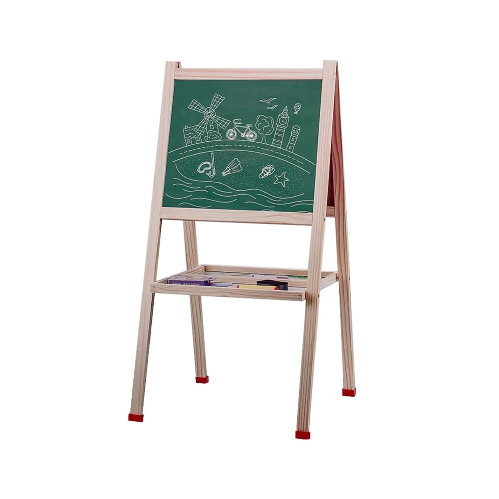 Factory Price - Multifunctional Foldable Magnetic Wooden Easel Board With Drawing Accessories