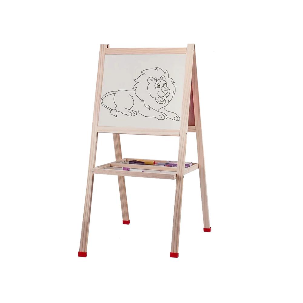 Factory Price - Multifunctional Foldable Magnetic Wooden Easel Board With Drawing Accessories