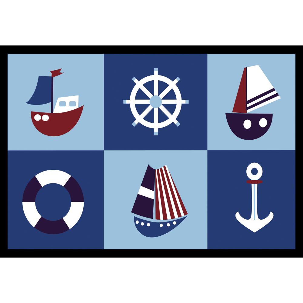 Factory Price - Sailor Play Mat & Rug - Navy Blue