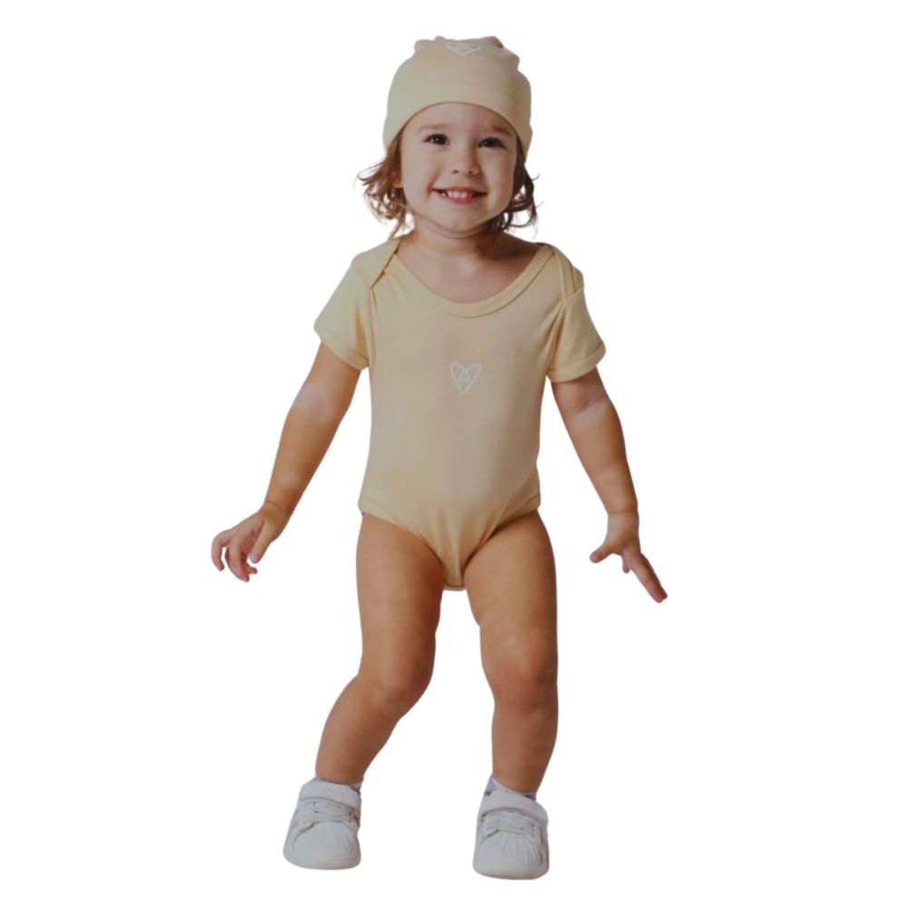 Forever Cute Body Suit 6 12m - Peach 