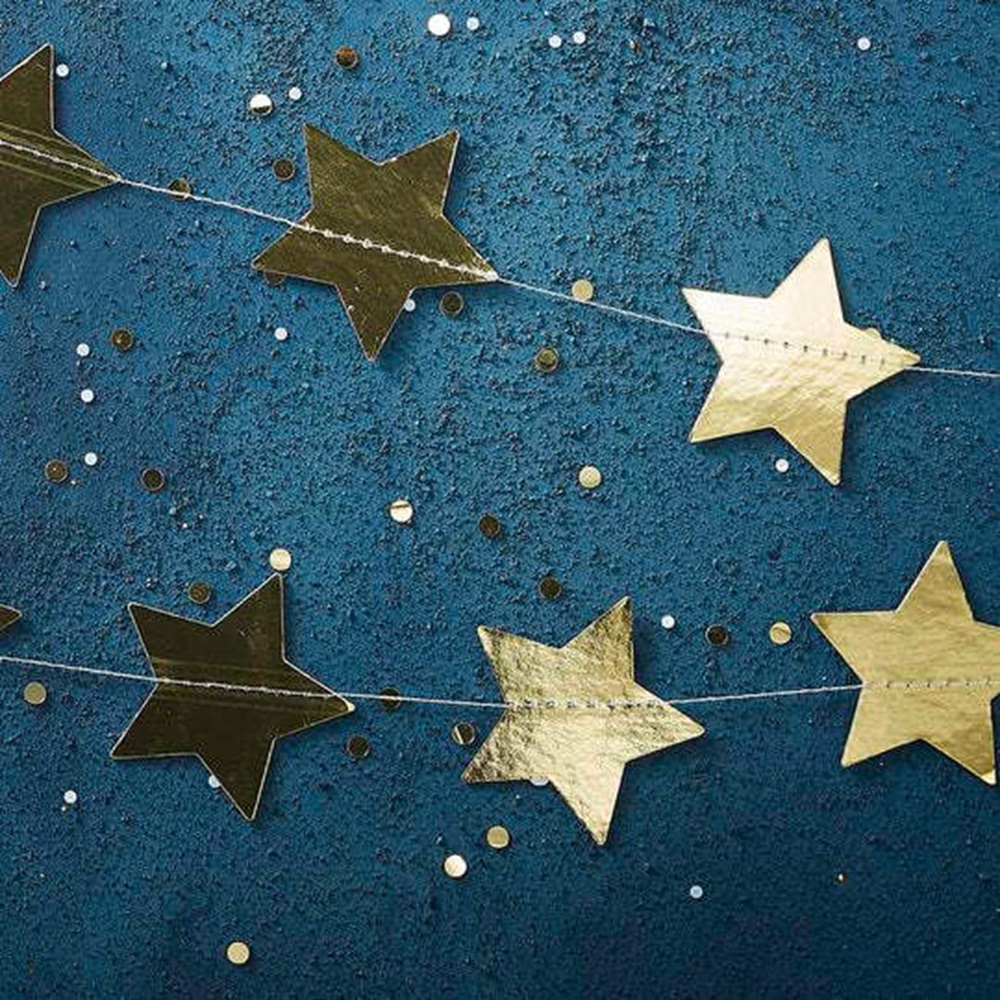 Ginger Ray - Garland - Gold Foiled Star