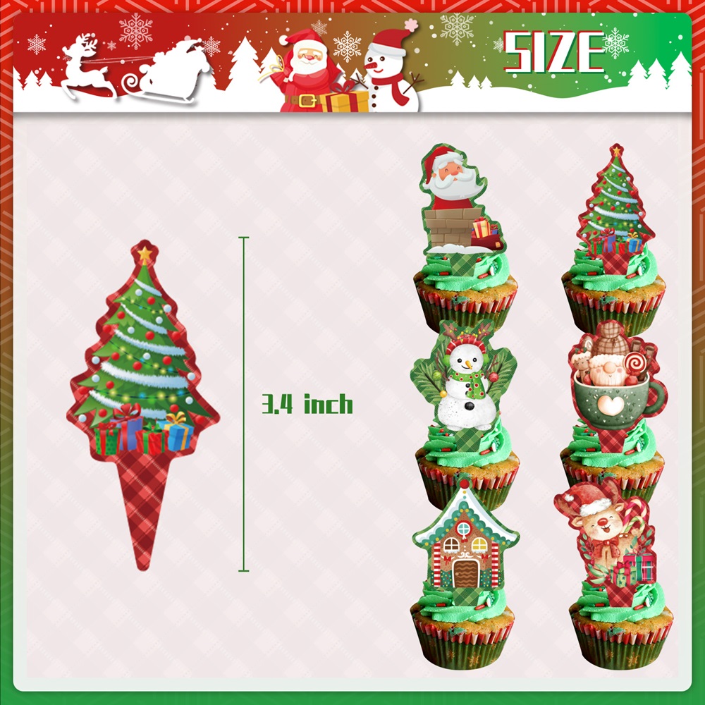 Highland - 3 Tier Christmas Cake Stand Cupcake Topper Wrap Set
