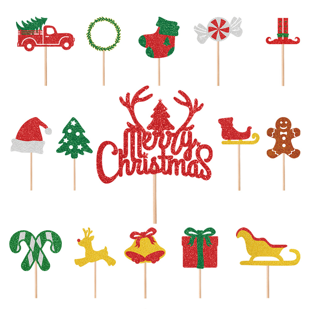 Highland - Acrylic Merry Christmas Cake Topper - Set of 15 