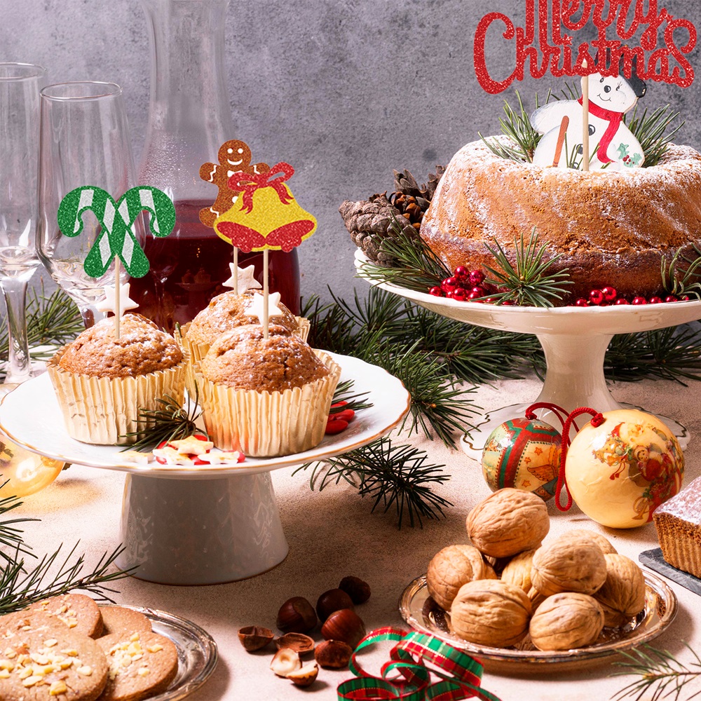 Highland - Acrylic Merry Christmas Cake Topper - Set of 15 