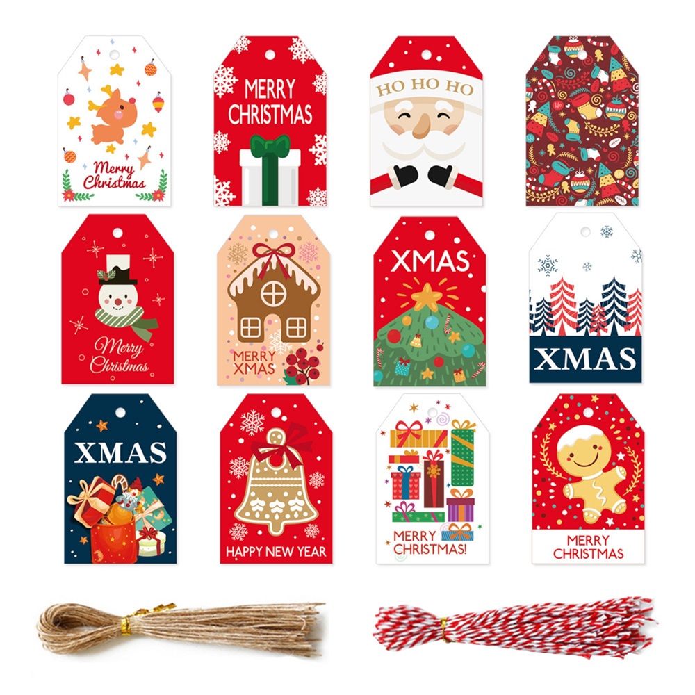 Highland - Christmas Gift Tags with String - Pack of 48
