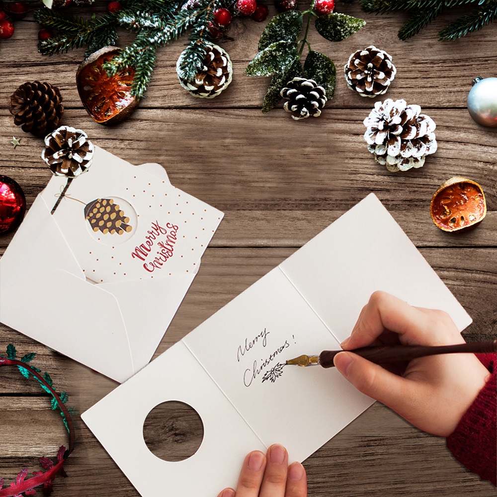 Highland - Christmas Greeting Cards with Sticker/ Envelopes - 6 Pcs