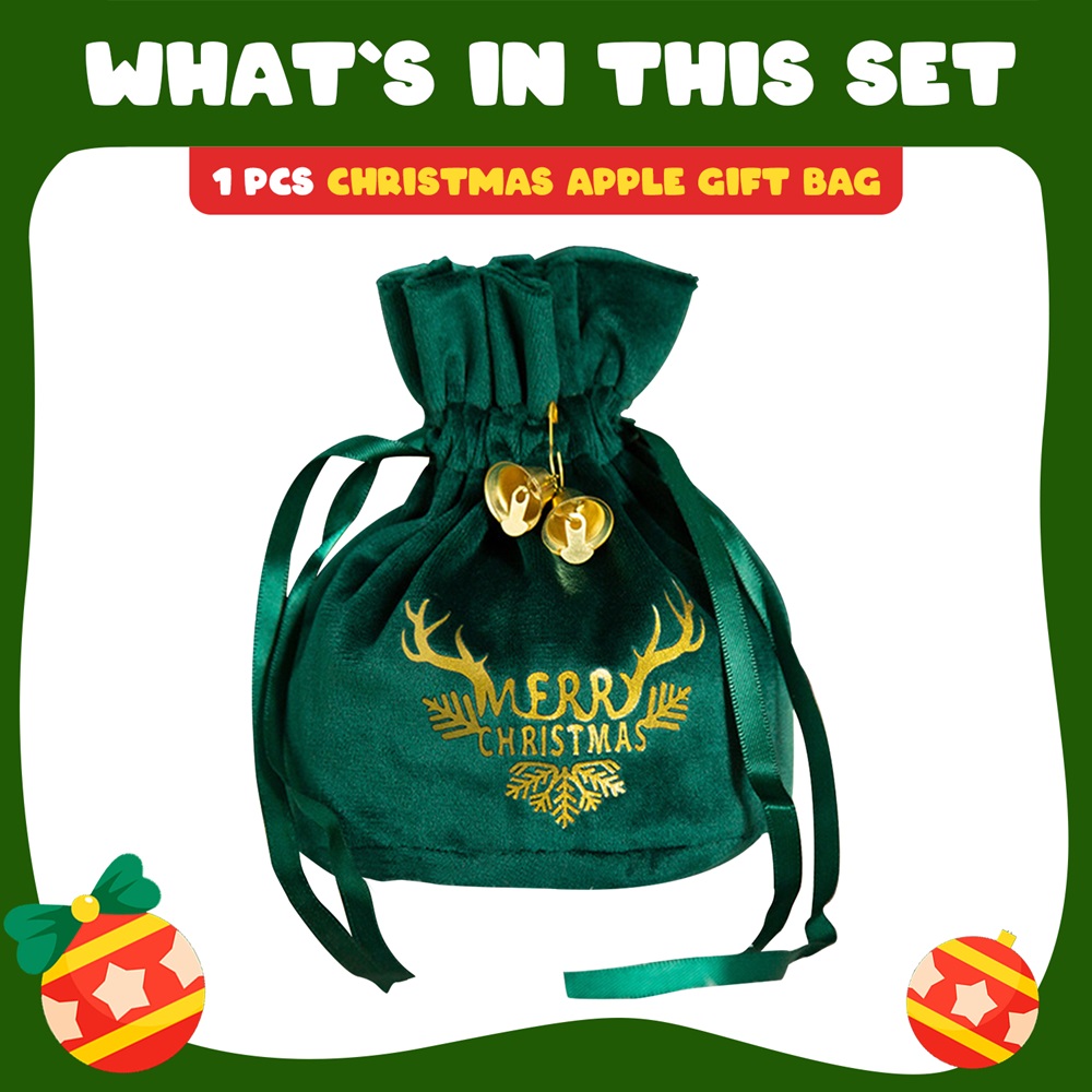 Highland - Merry Christmas Fabric Gift Bag - Green 