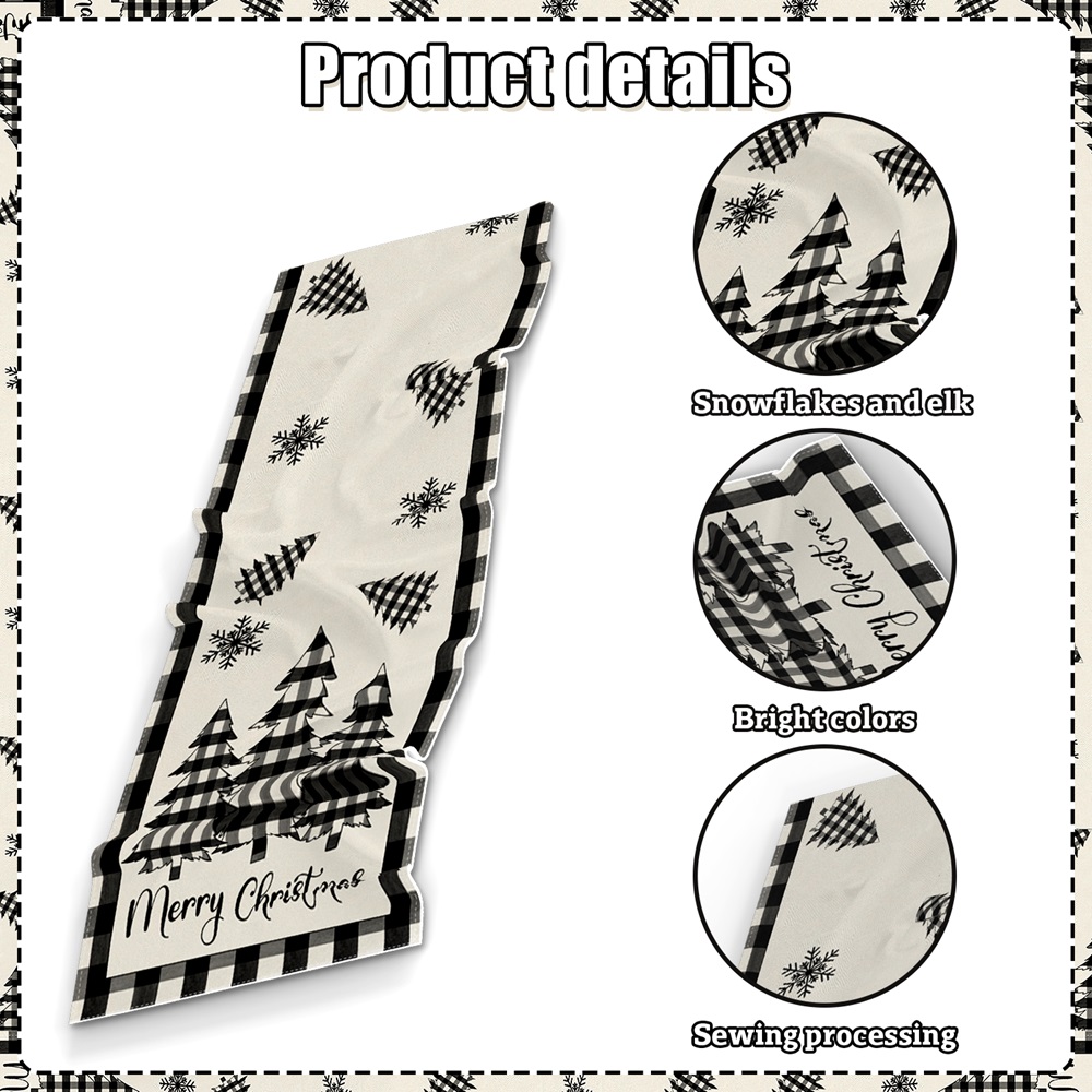 Highland - Merry Christmas Table Runner - 13x70 Inches