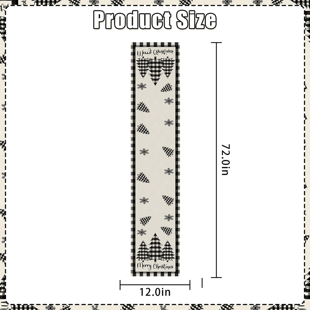 Highland - Merry Christmas Table Runner - 13x70 Inches