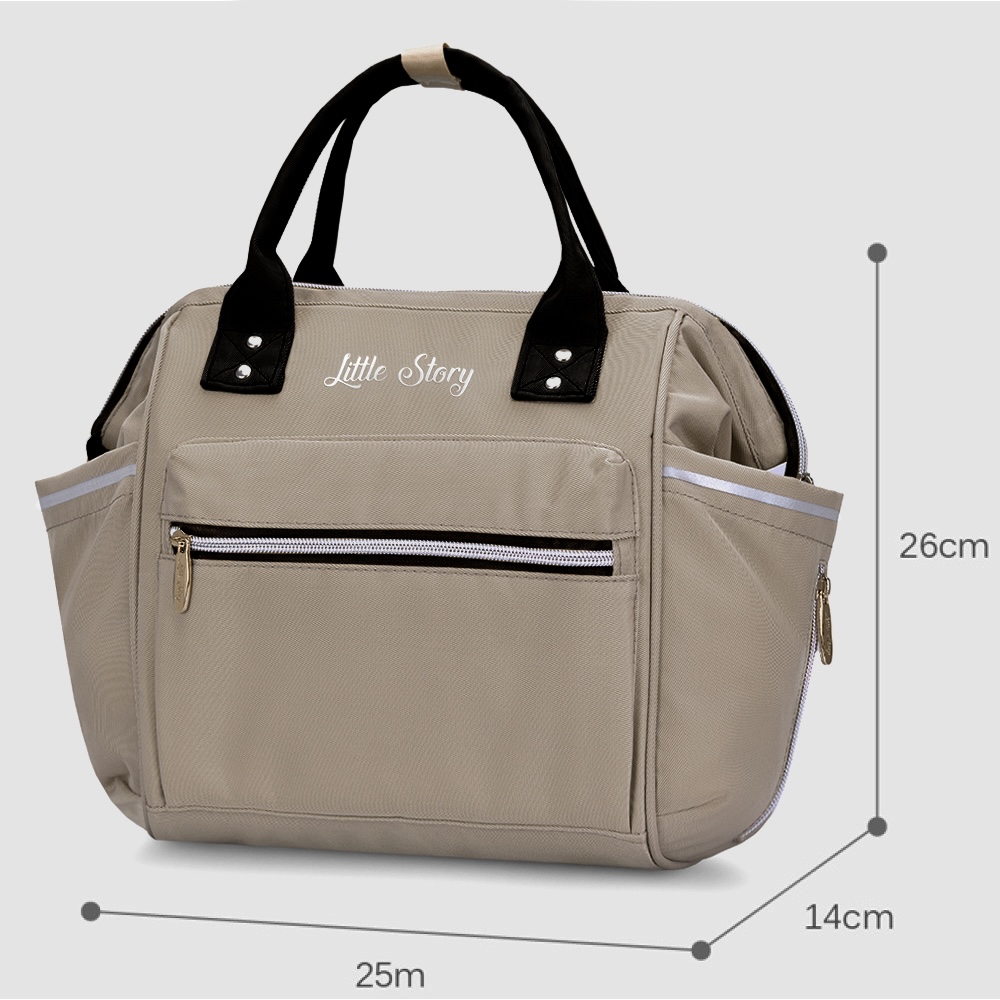 Little Story - Ace Diaper Bag - Beige