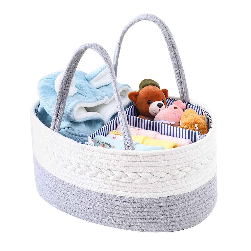 Little Story - Diaper Caddy With 50Pcs Changing Mats - Grey