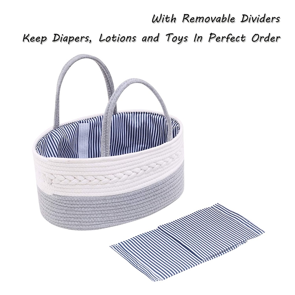 Little Story - Diaper Caddy With 50Pcs Changing Mats - Grey