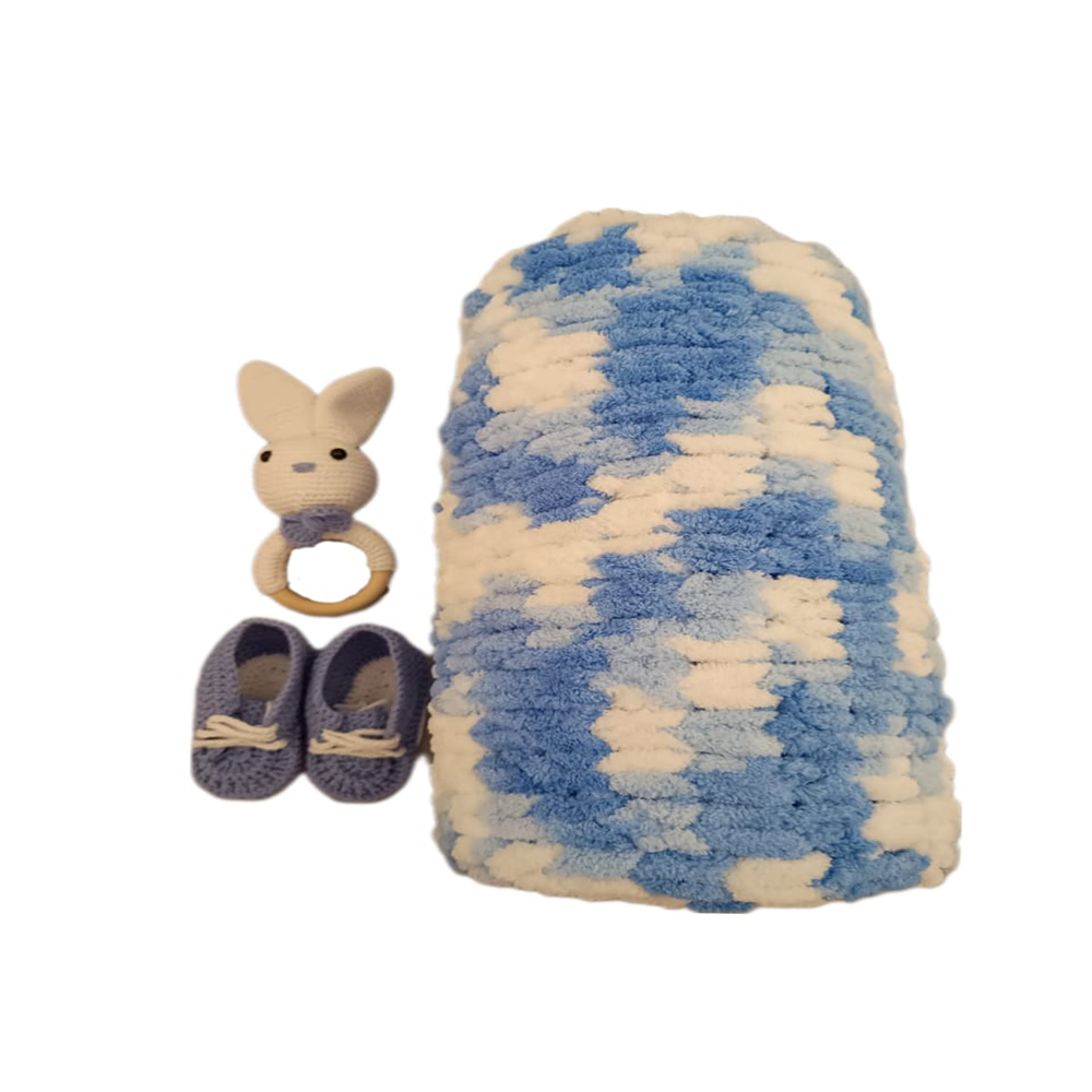 Pikkaboo HeavenlyHugs Mr Rabbit Crochet Teether Booties and Blanket Set