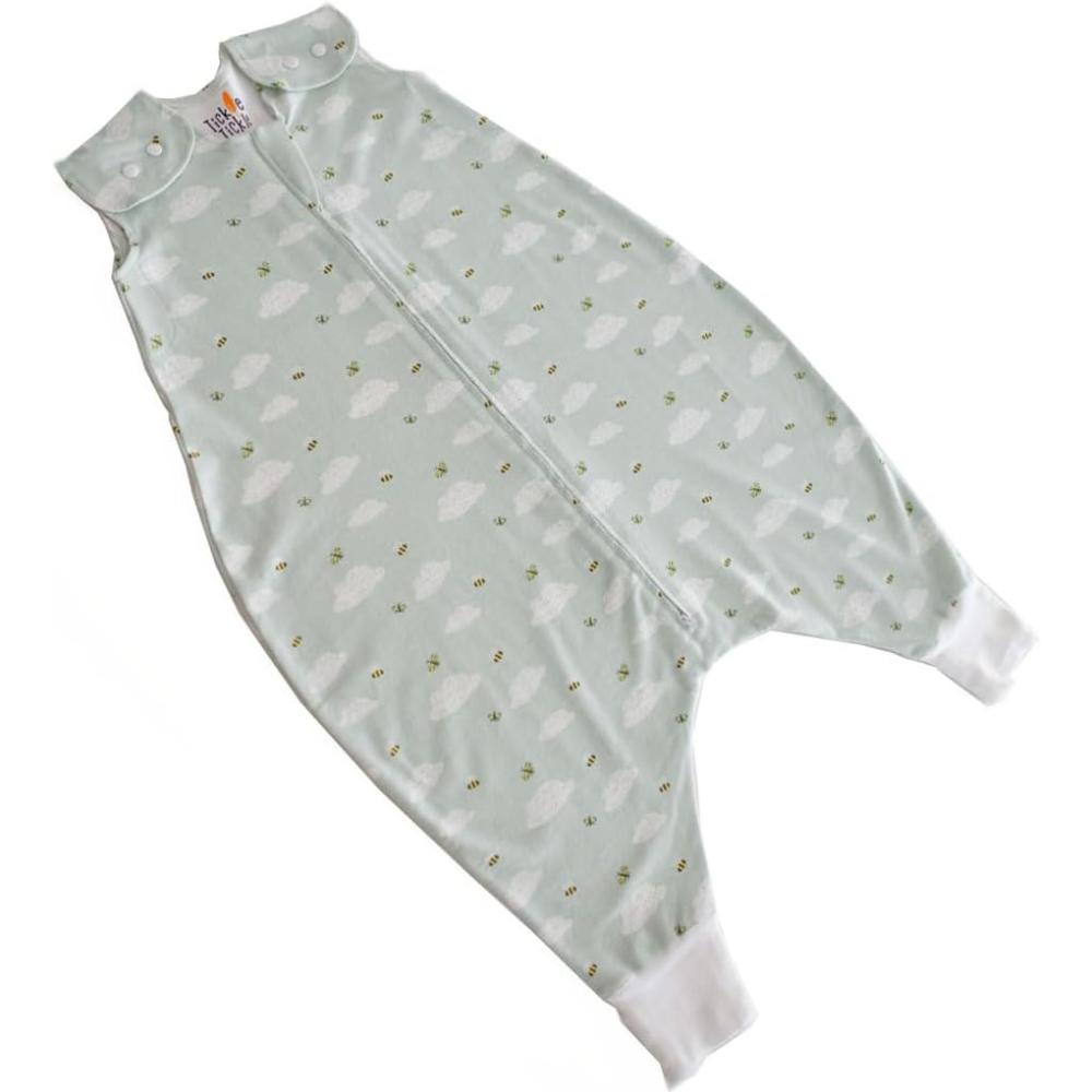 Tickle Tickle - Organic Cotton Sleeping Bag with Feet - 1.0 TOG - Cloudy Nights 3 to 4 Years