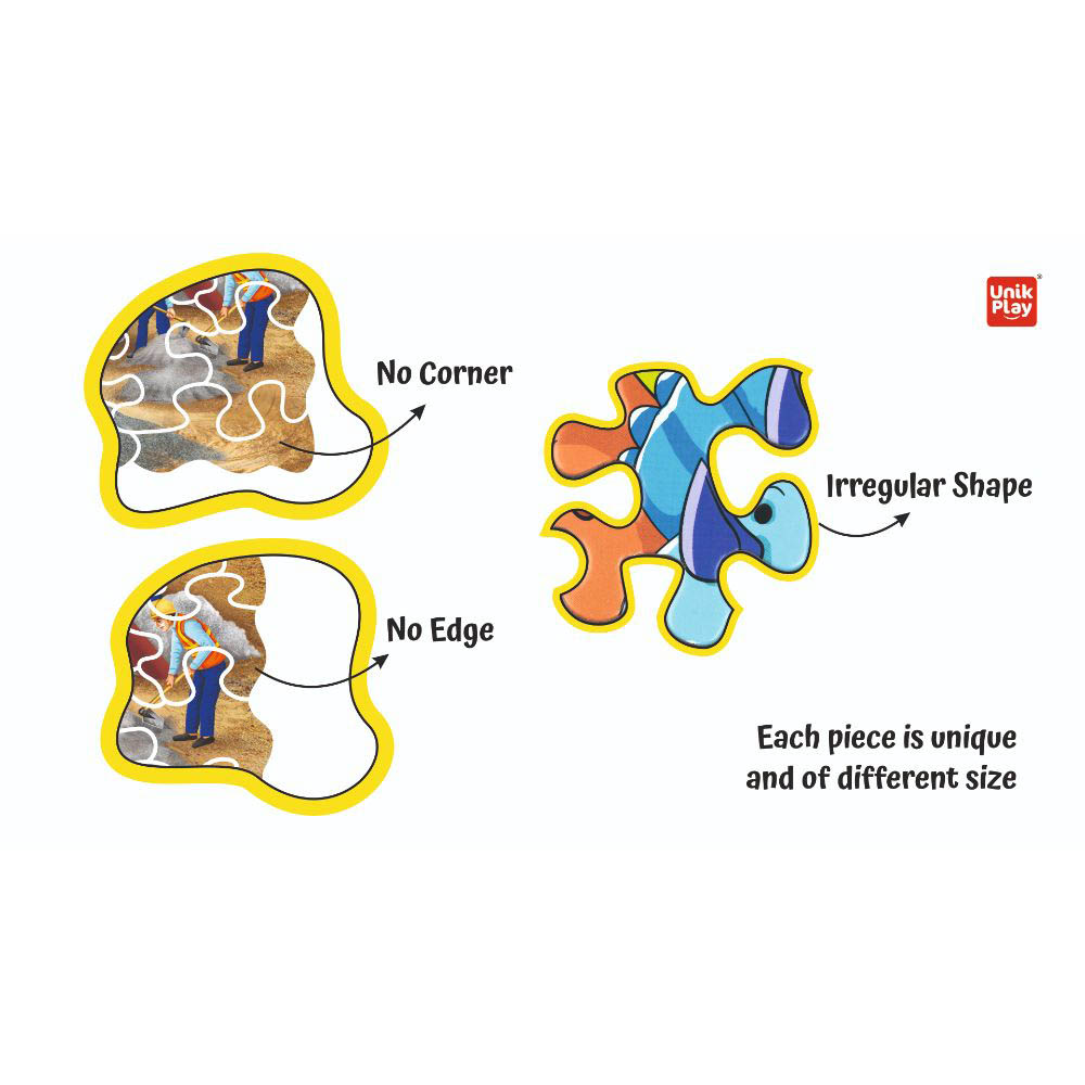 Unik Play - Go Crazy Jigsaw Puzzle With 2 Puzzle Trays - Construction