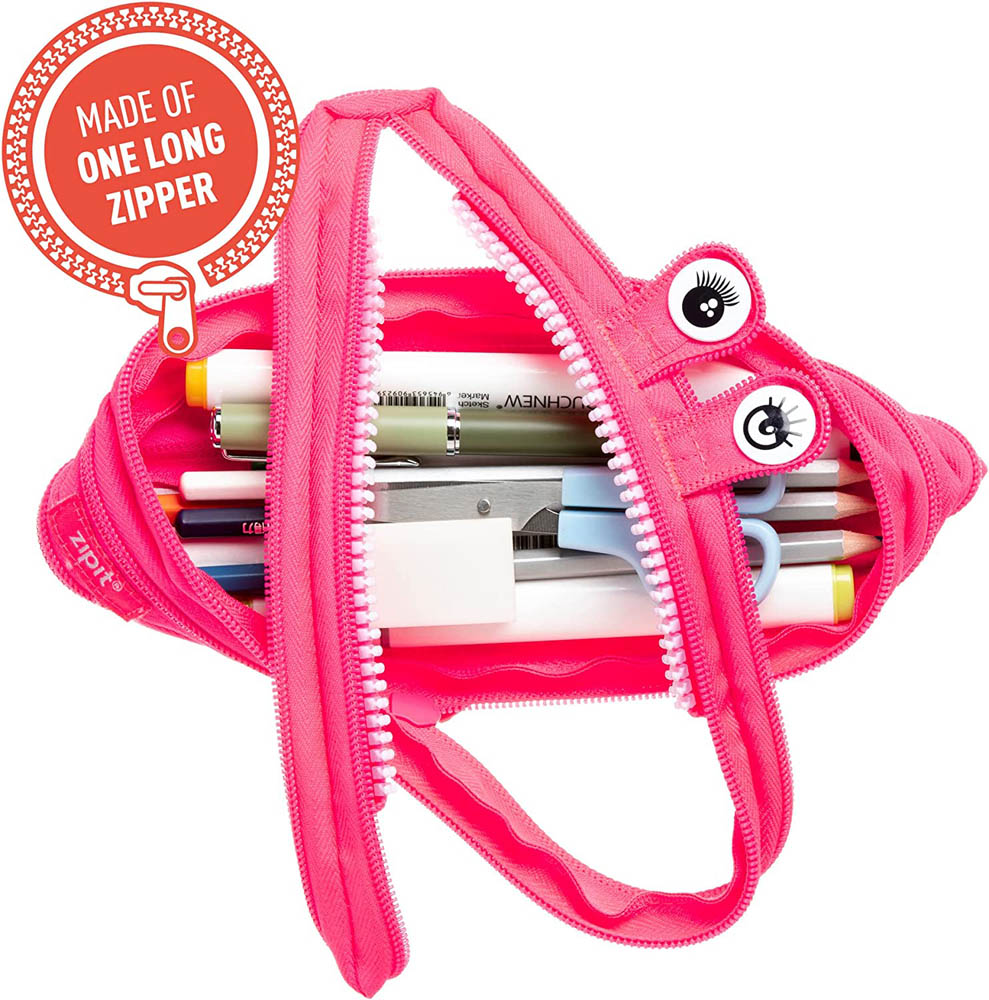 Zipit - Monster Pencil Case Holds Up to 30 Pens - Pink
