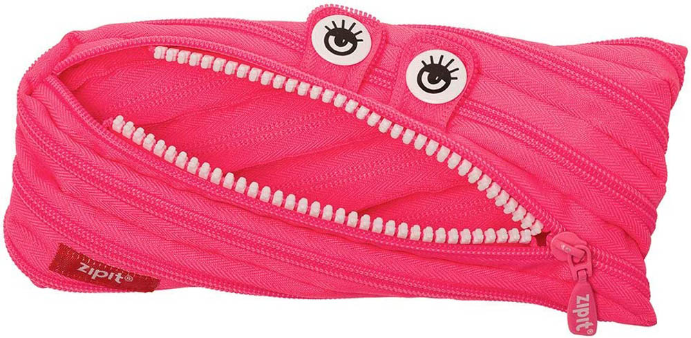 Zipit - Monster Pencil Case Holds Up to 30 Pens - Pink