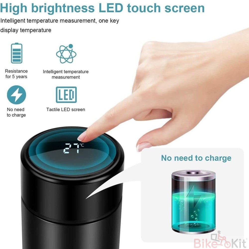Brain Giggles - 500ML Smart Thermo LED Stainless Steel Vacuum Flask WithTemperature Display