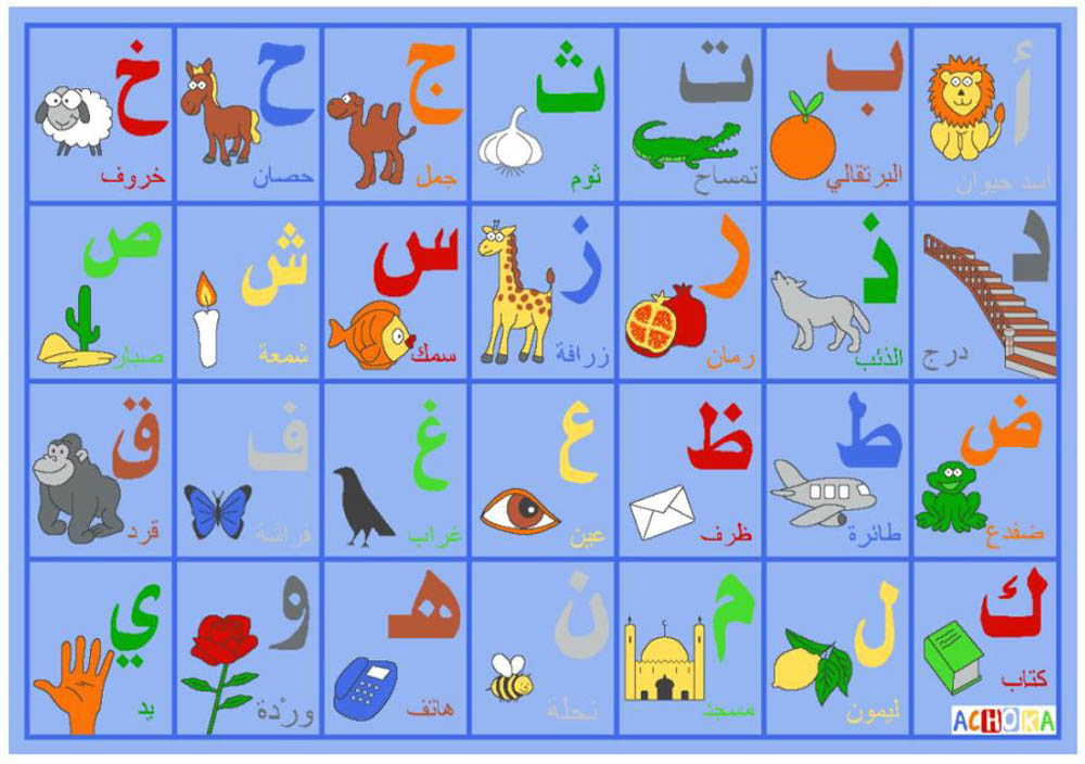 Achoka - Tapis Geant 140X200 Runner Alphabet Arabic Dchi