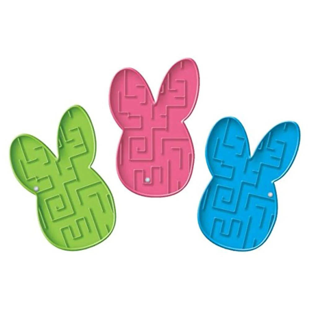 Amscan - Bunny Plastic Maze Puzzle, 8Pcs