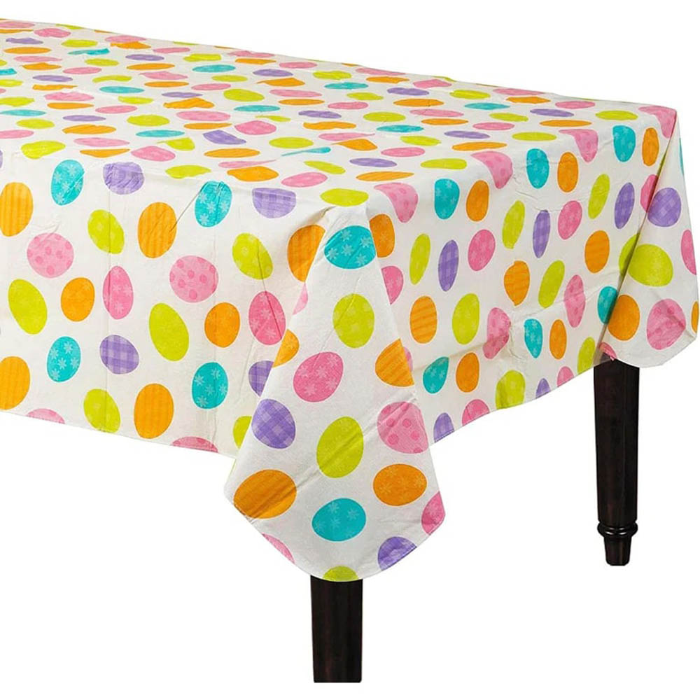 Amscan - Easter Egg Floral Lannel Backed Vinyl Tablecloth