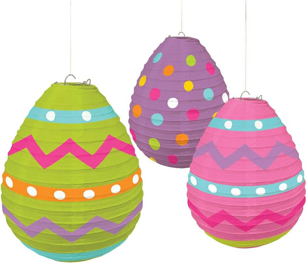 Amscan - Easter Egg Shaped Paper Lanterns