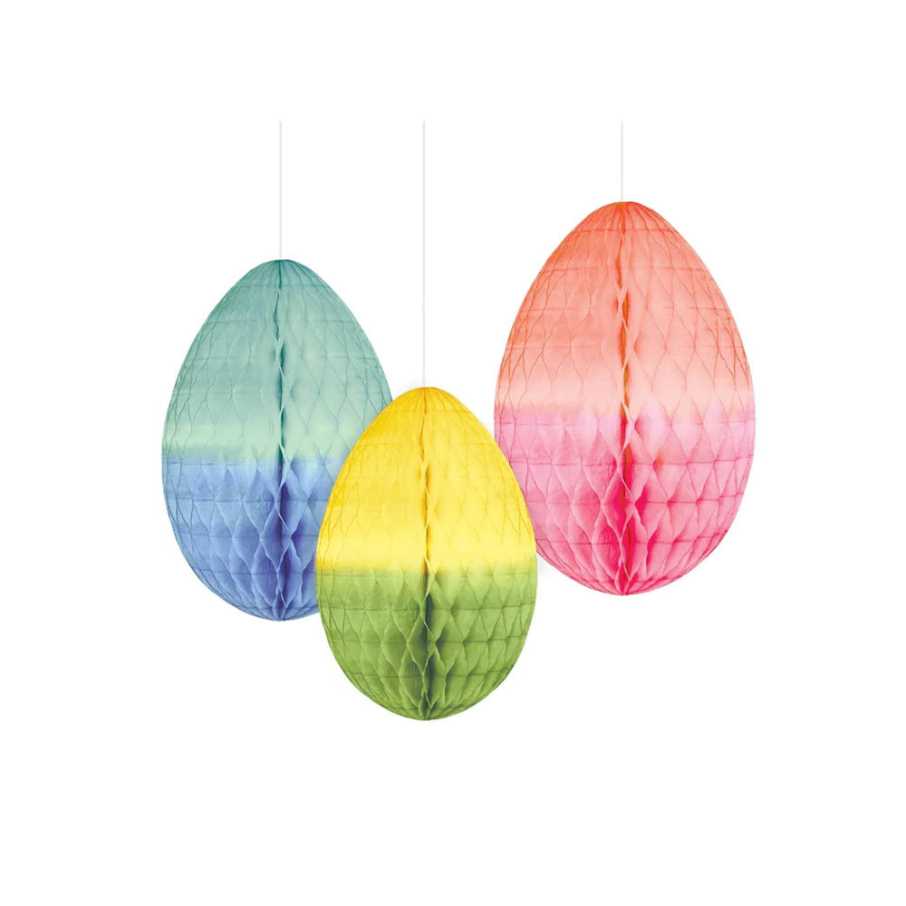 Amscan - Easter Eggs Honeycomb Decoration 3Pcs