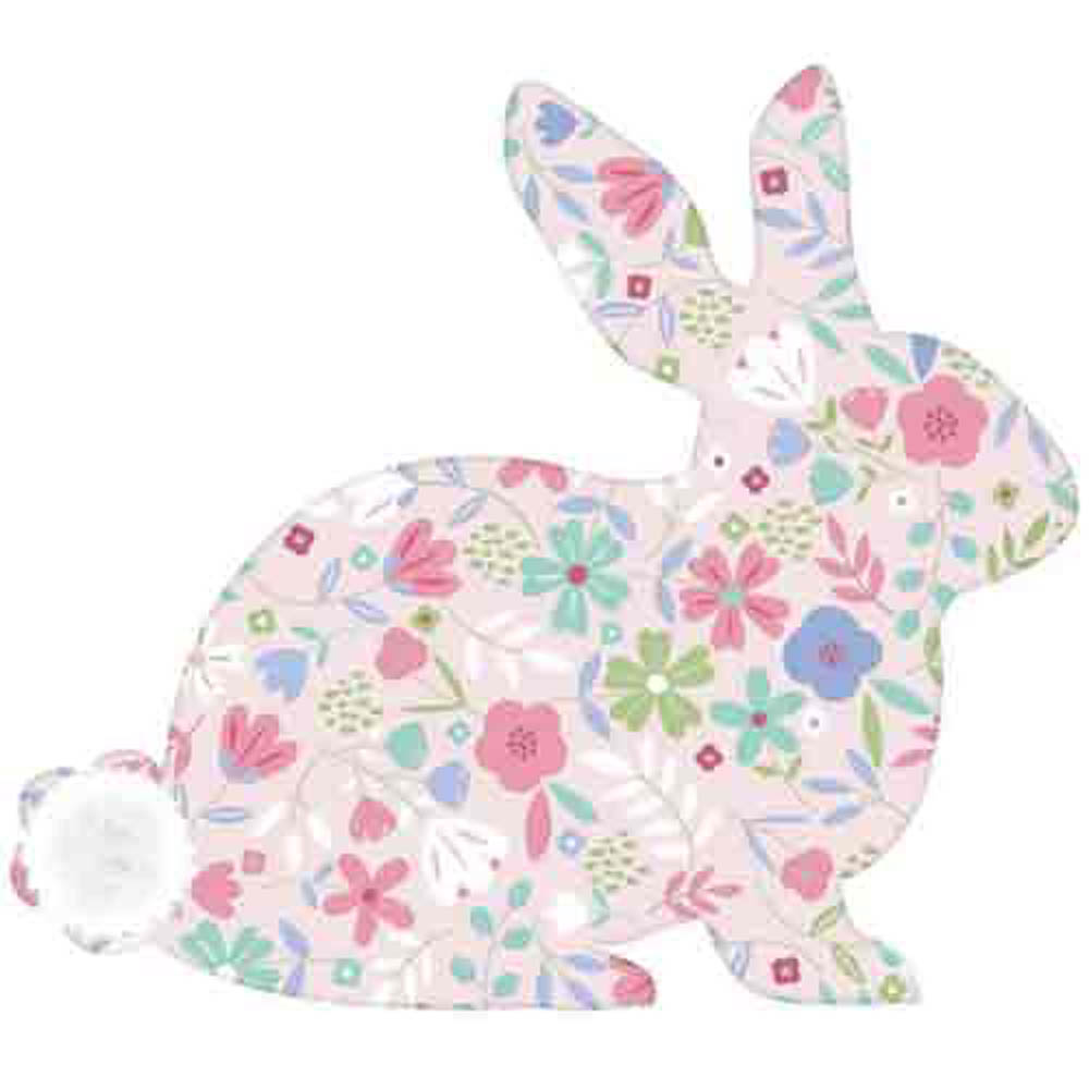 Amscan - Floral Bunny Cutout With Tail Paper Marabou