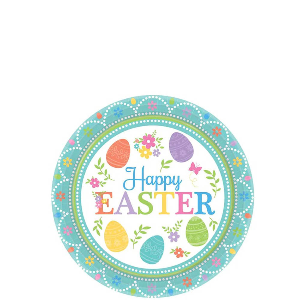 Amscan - Lovely Easter Paper Plates 7In, 8Pcs