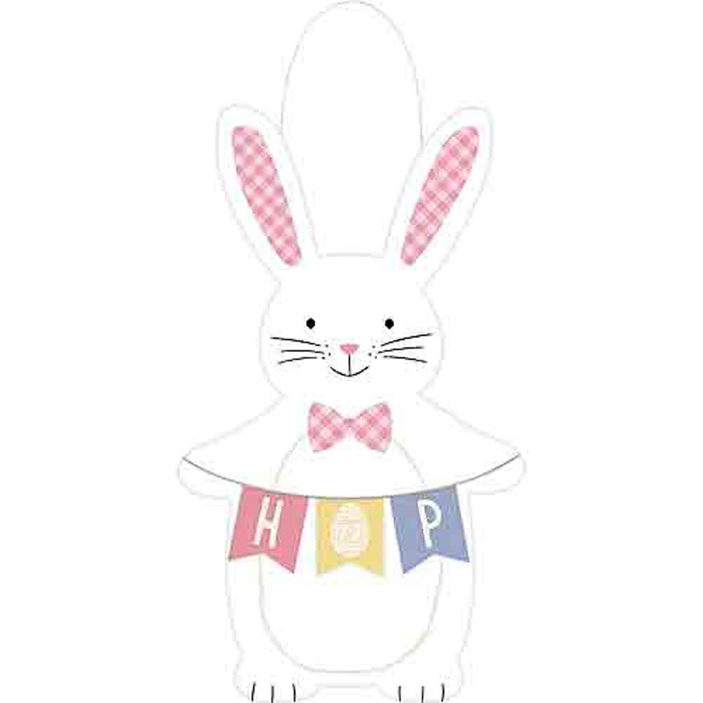 Amscan - Pastel Bunny Easel Sign Mdf With Twine Hanger