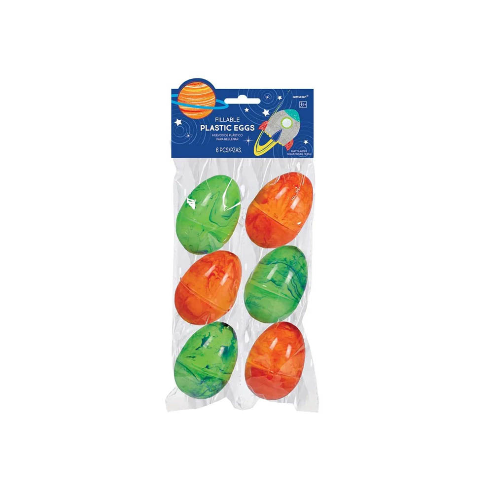 Amscan - Space Fillable Large Eggs 6Pcs