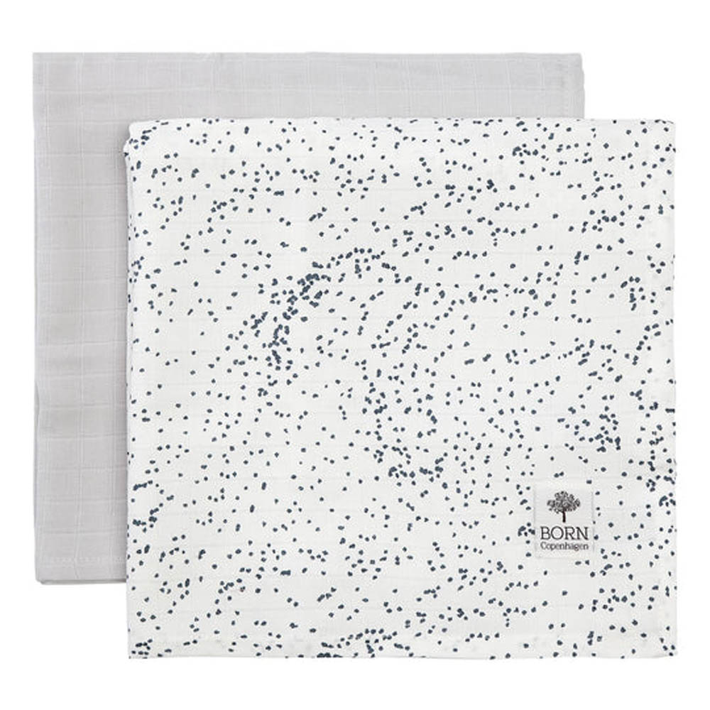 Born Copenhagen - Organic Cotton Swaddle - Midnight Dust (Pack of 2)
