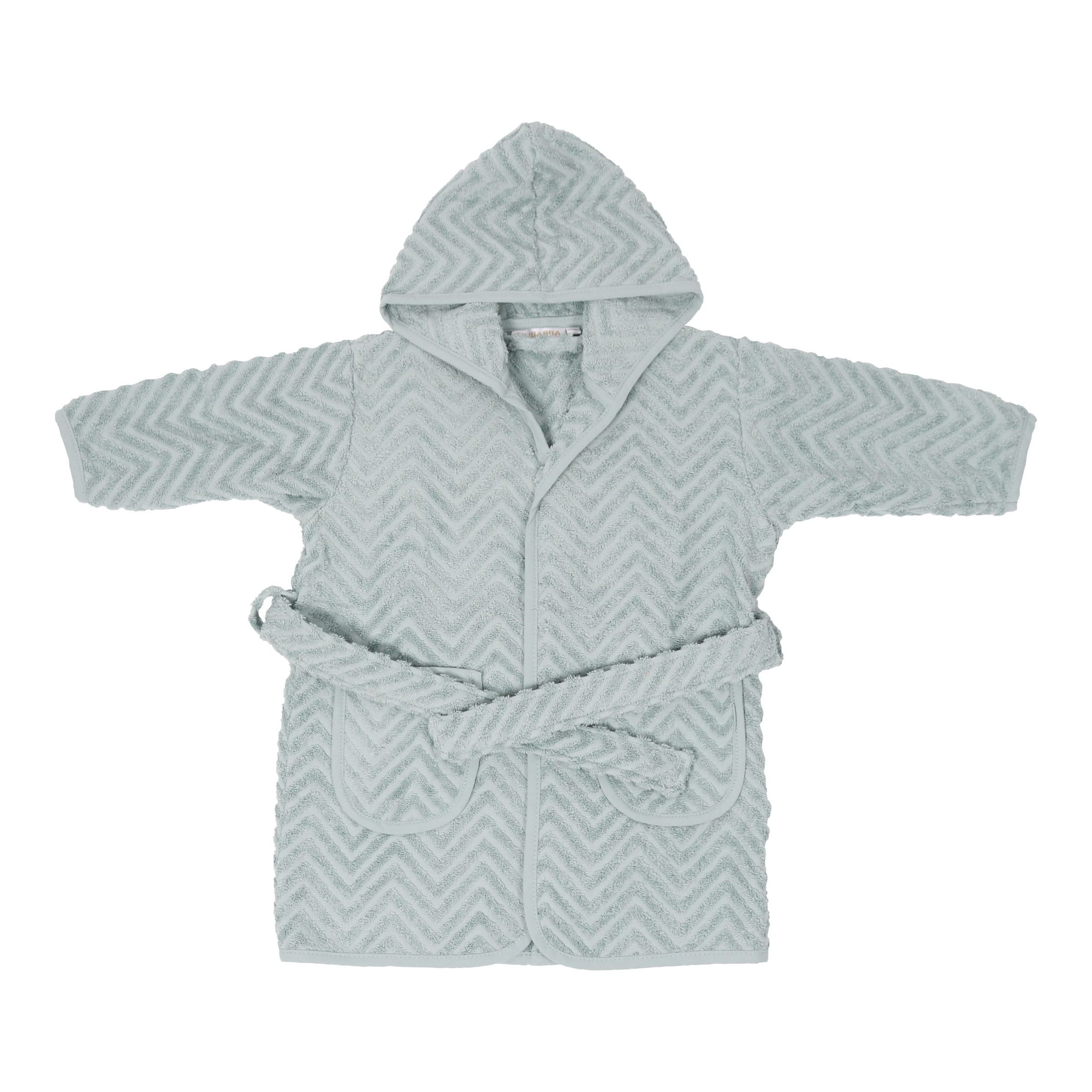 Filibabba - Bathrobe GOTS - Zigzag Grey 3-4 years
