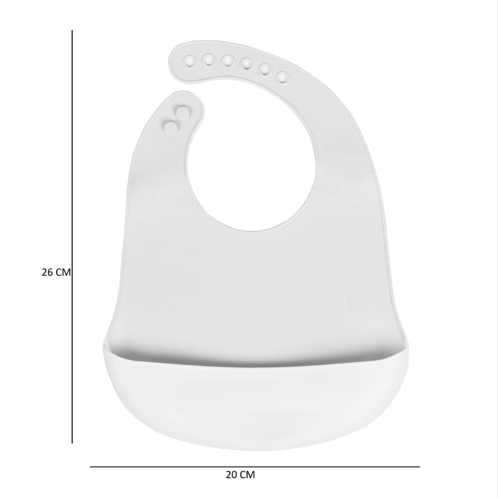 Little Angel - Baby Silicon Bib - Yellow/White