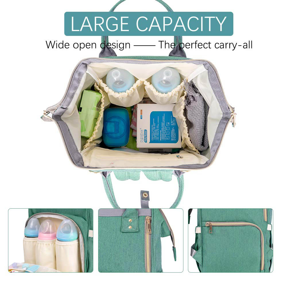 Megastar - 3- in -1 Baby Diaper Bag With Changing Station - Green