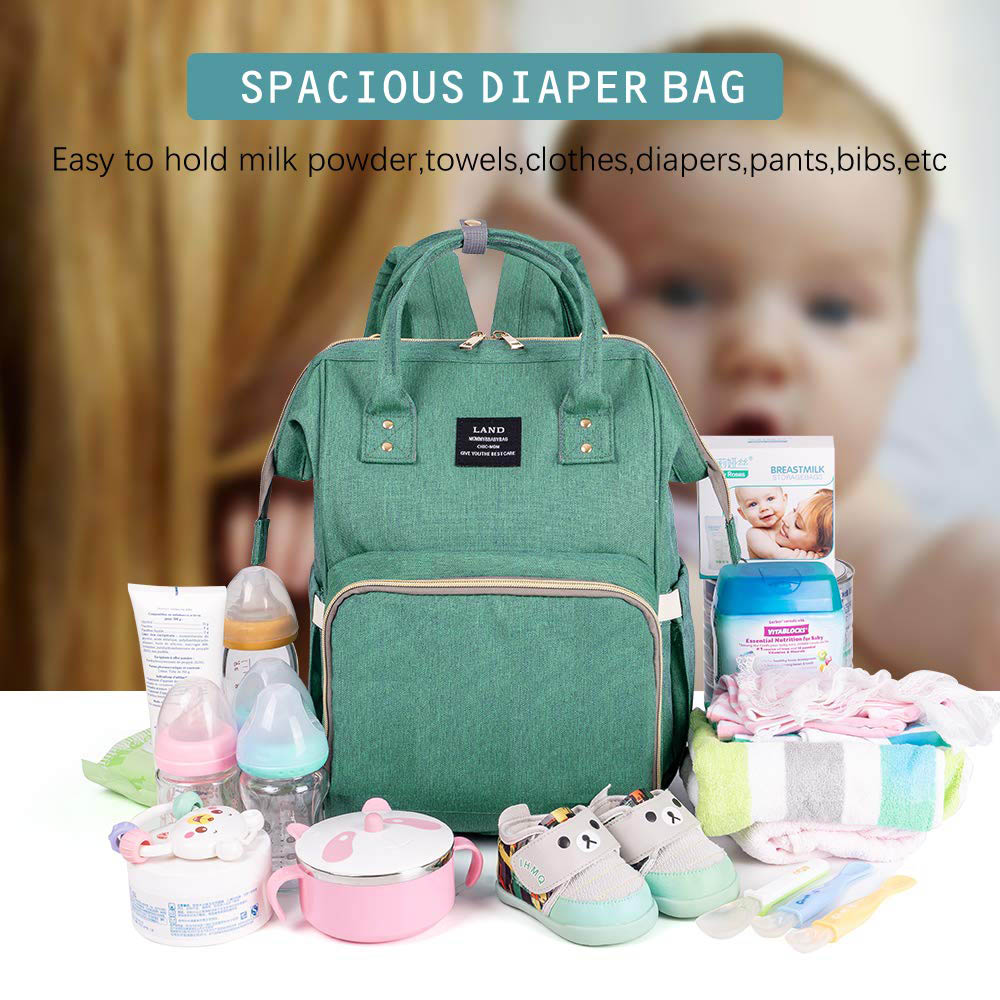 Megastar - 3- in -1 Baby Diaper Bag With Changing Station - Green