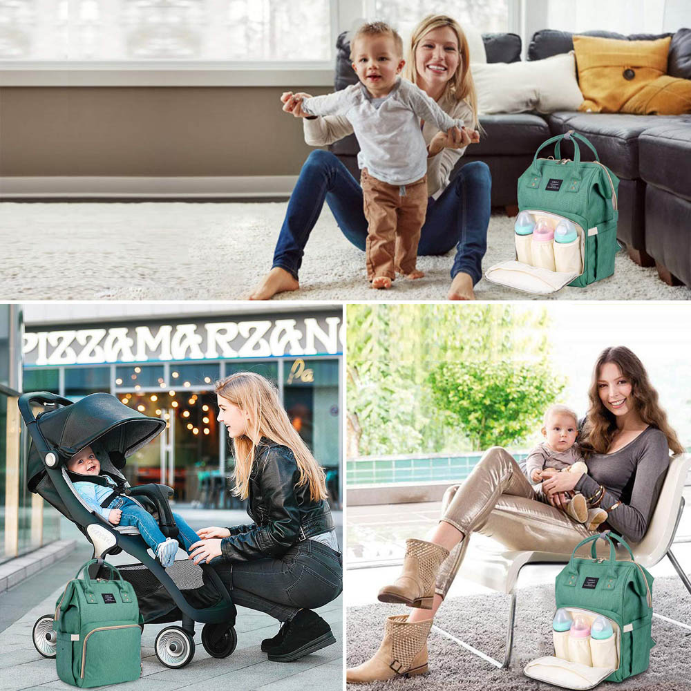 Megastar - 3- in -1 Baby Diaper Bag With Changing Station - Green