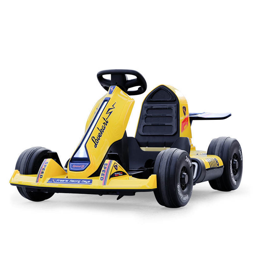 Megastar - Kids Licensed Pedal Ferrari Go Kart - Yellow