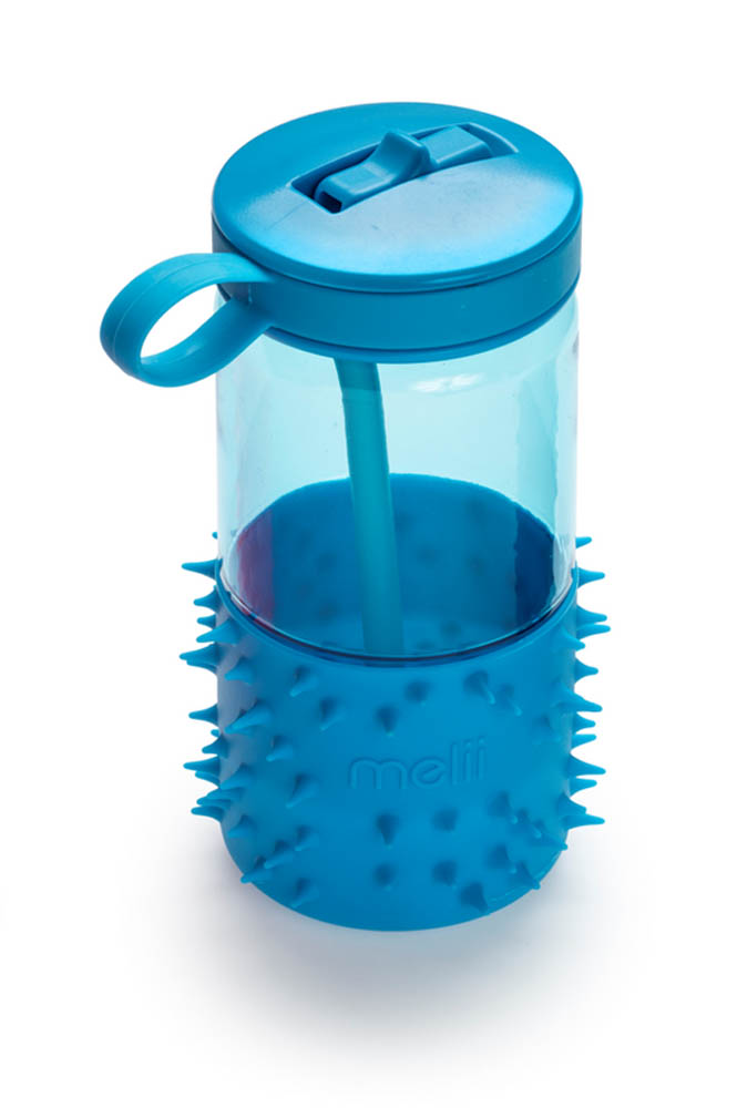 Melii - Spikey Water Bottle 17 Oz Blue