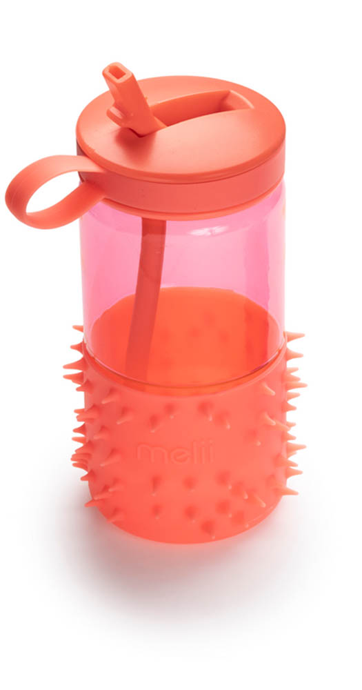 Melii - Spikey Water Bottle 17 Oz Coral