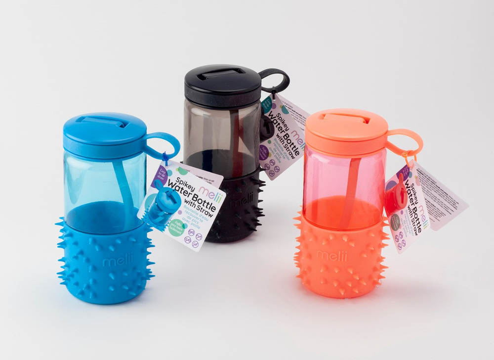 Melii - Spikey Water Bottle 17 Oz Coral