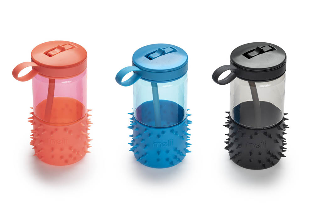 Melii - Spikey Water Bottle 17 Oz Coral