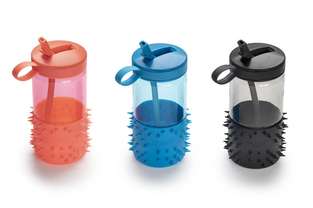 Melii - Spikey Water Bottle 17 Oz Coral
