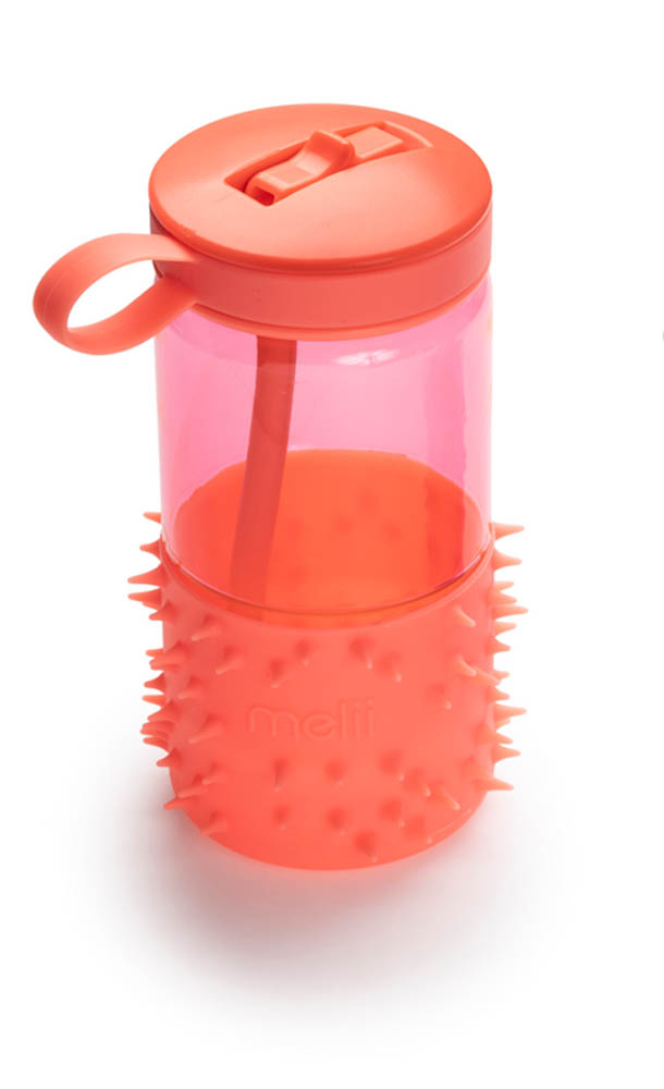 Melii - Spikey Water Bottle 17 Oz Coral