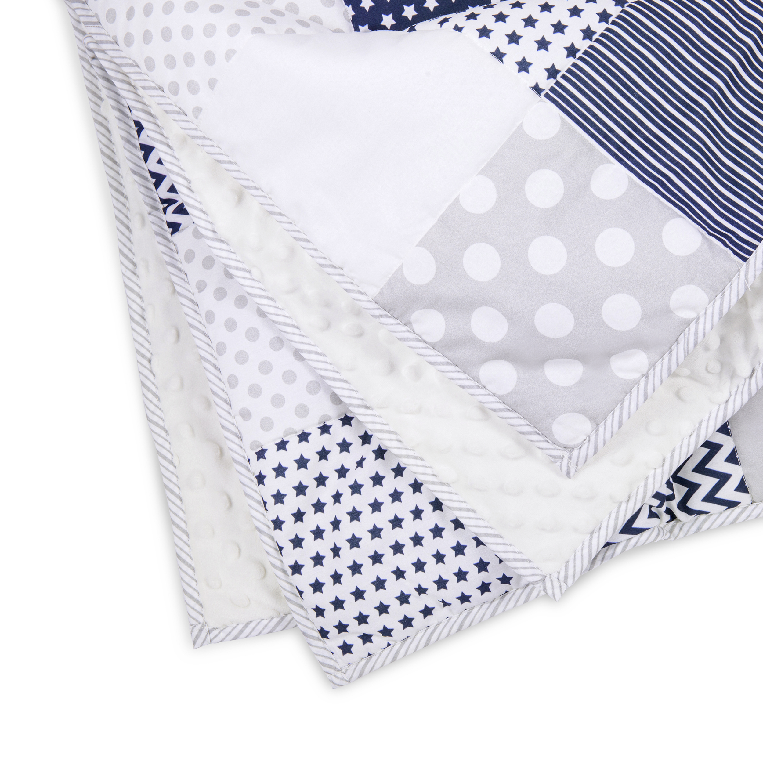 Nini - Padded Quilt Navy/ Grey