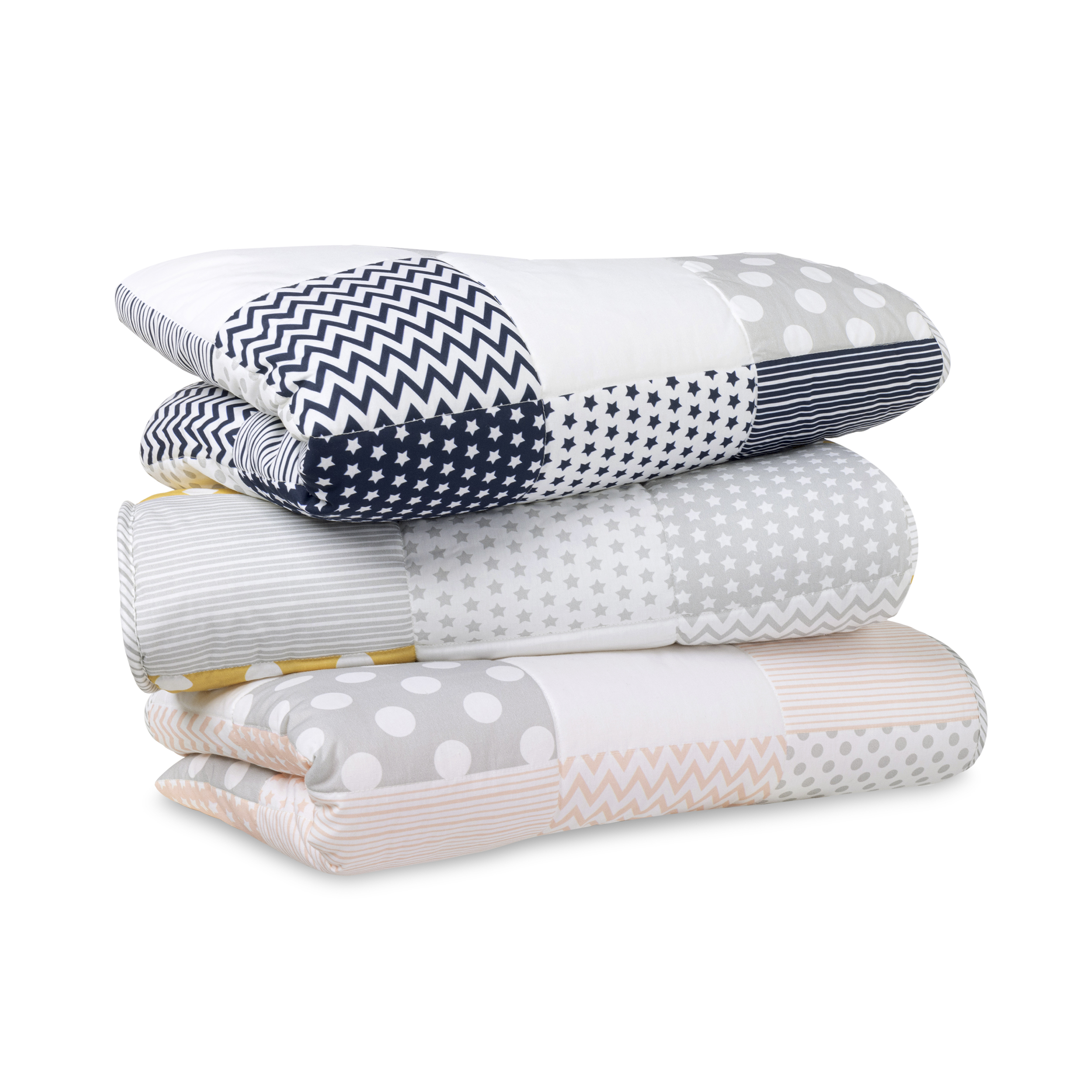 Nini - Padded Quilt Navy/ Grey