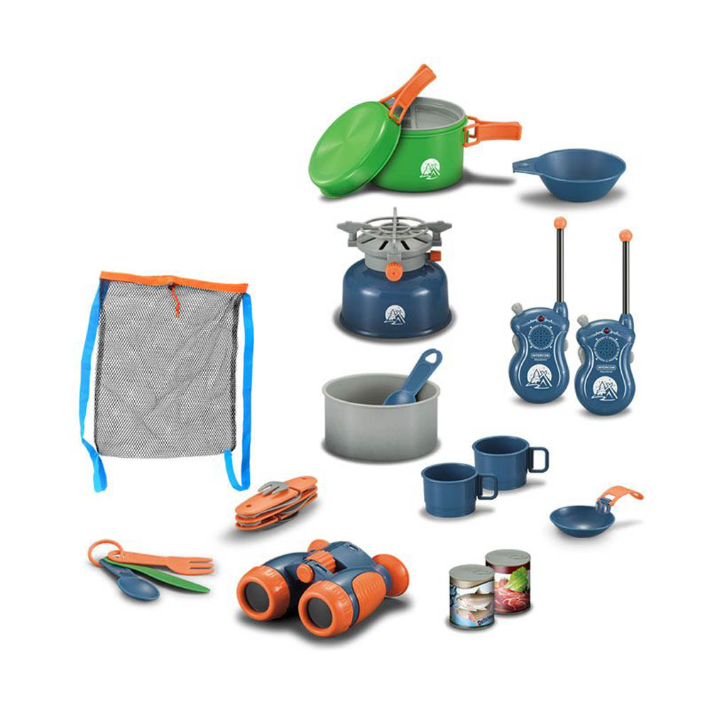 Power Joy - Camping Cook W/Wtalkie Set 20 Pieces Battery Opertaed