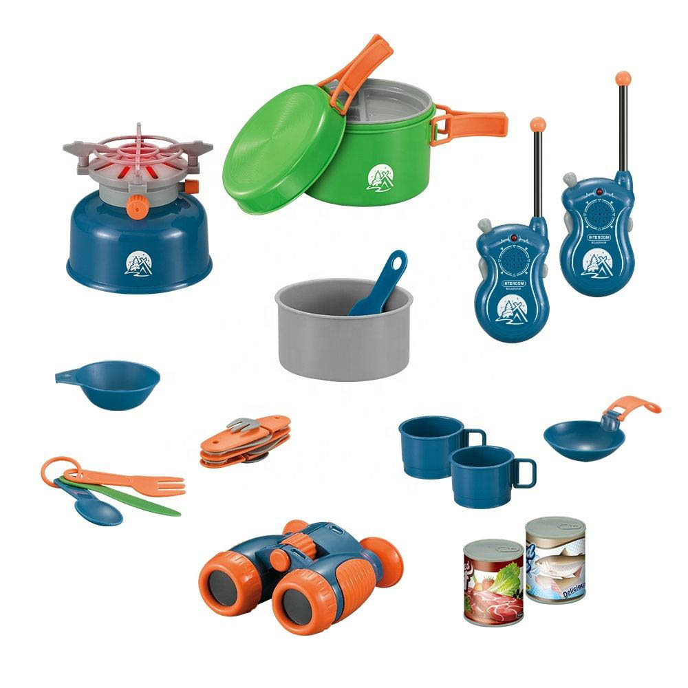 Power Joy - Camping Cook W/Wtalkie Set 20 Pieces Battery Opertaed