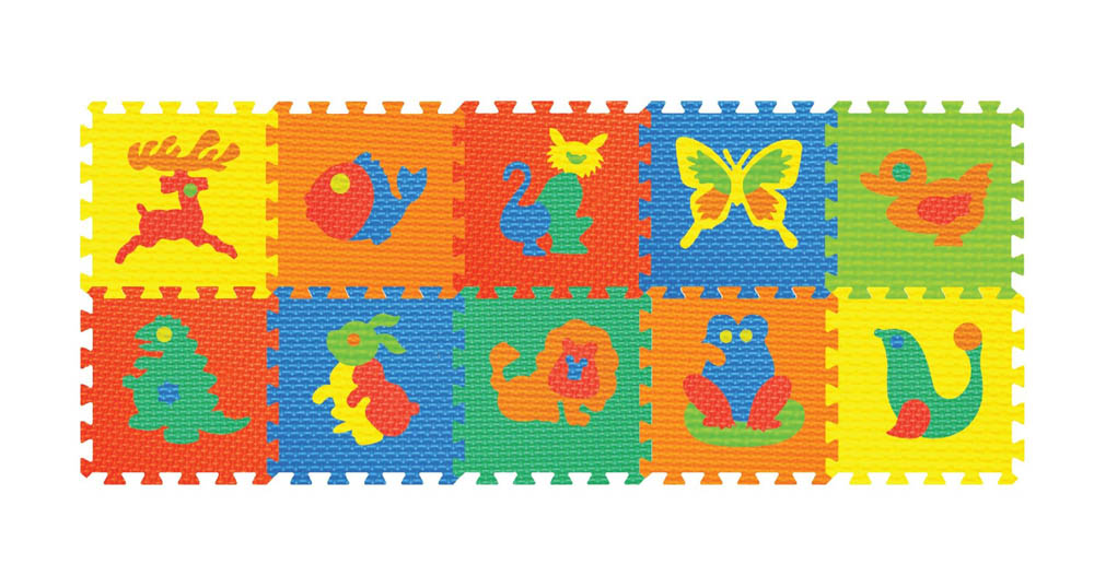 Power Joy - Puzzle Mat Animal 30X30Cm 10 Pieces
